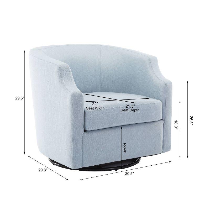 Debbie 77.47cm Wide Polyester Swivel Barrel Chair