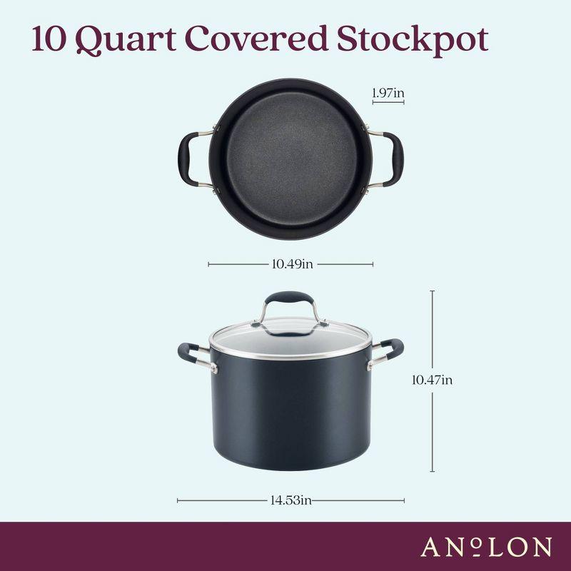 Anolon Anolon Advanced Home Hard Anodized Nonstick Stockpot With Lid, 10 Quart