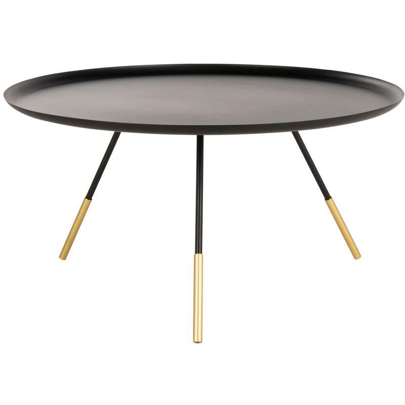 Orson Coffee Table with Metal Gold Cap  - Safavieh