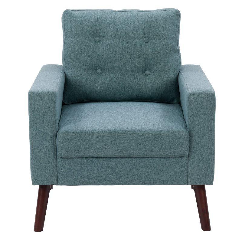 Elwood Tufted Accent Chair Light Green - CorLiving