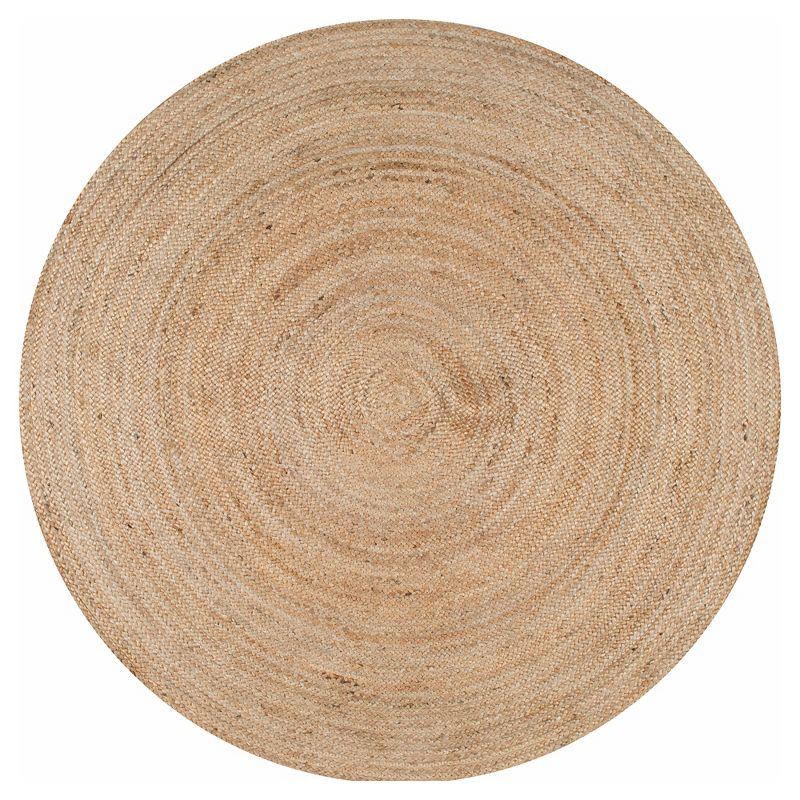 Natural Braided Handwoven Jute 6' Round Area Rug