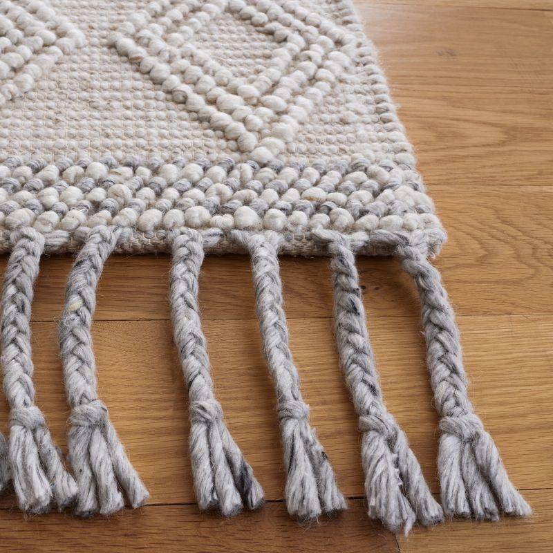 Natura NAT343 Hand Woven Area Rug - Ivory/Grey - 4'x6' - Safavieh.