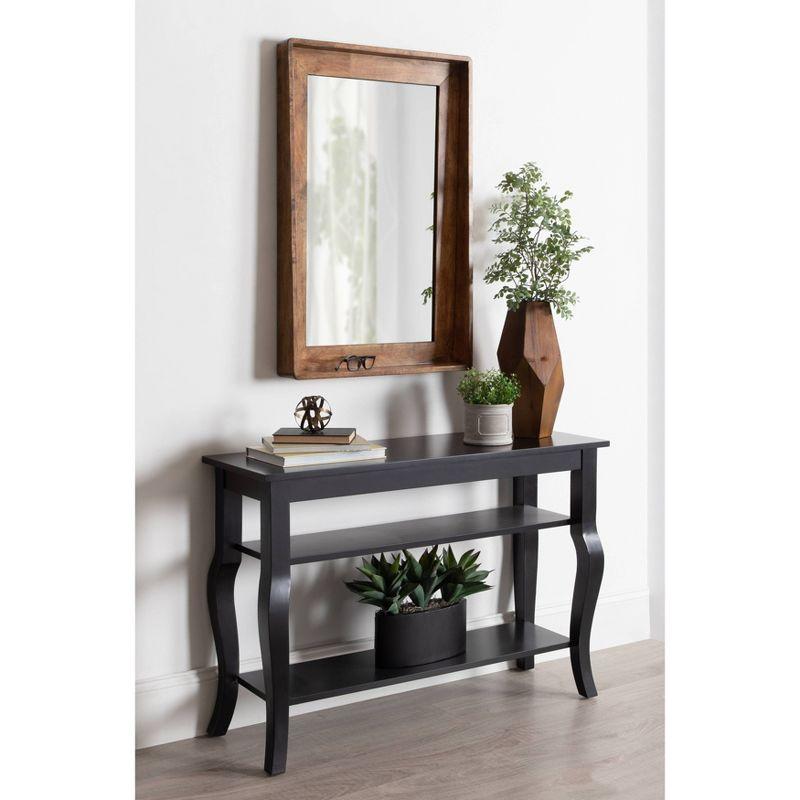 24" x 36" Basking Decorative Wall Mirror with Shelf Brown - Kate & Laurel All Things Decor: Rustic Chic, No Assembly Required