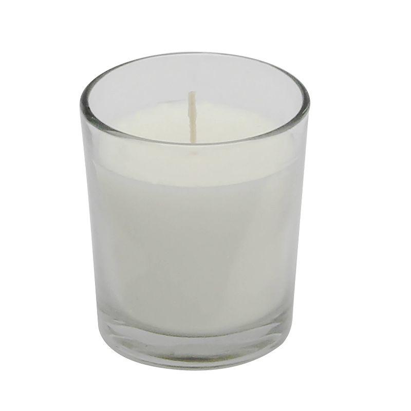 Stonebriar 12-Pack White Unscented Glass Votive Candles