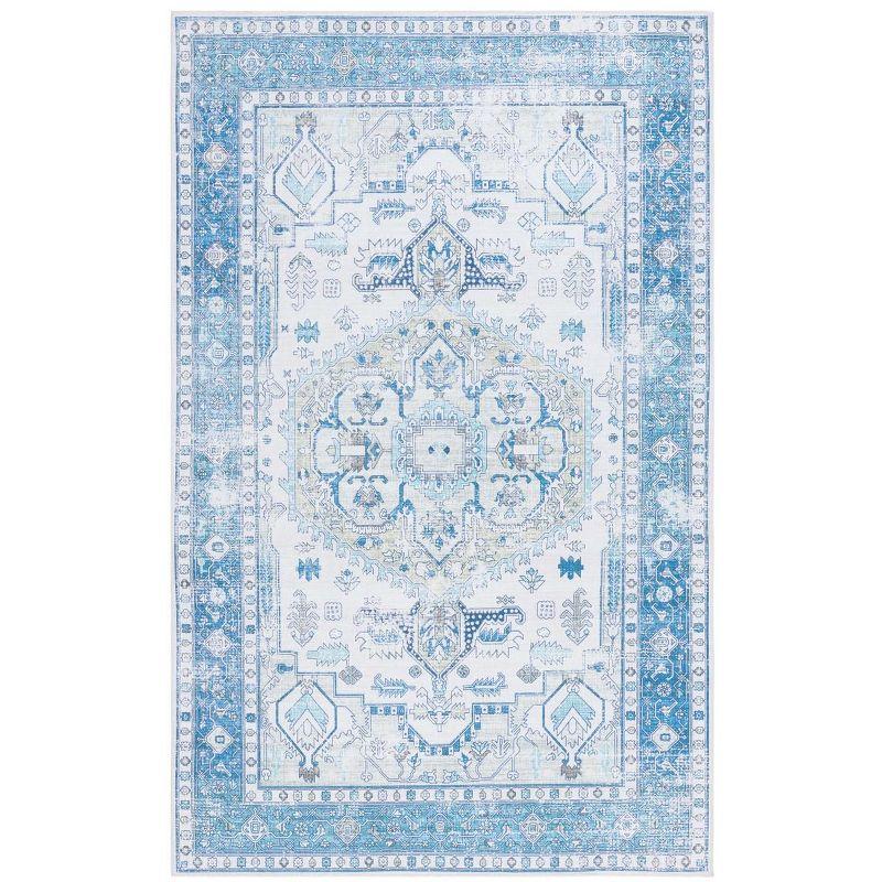 Arizona ARZ105 Power Loomed Machine Washable Area Rug - Beige/Blue - 8'x10' - Safavieh.