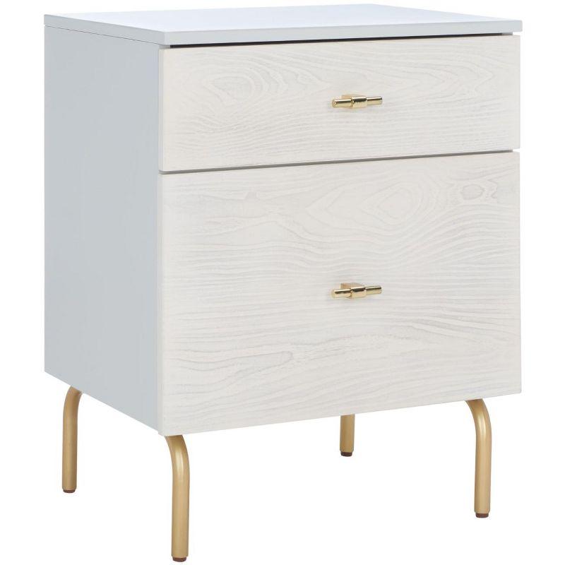 Genevieve 2 Drawer Nightstand - NST5002 - Grey/White Washed - Safavieh