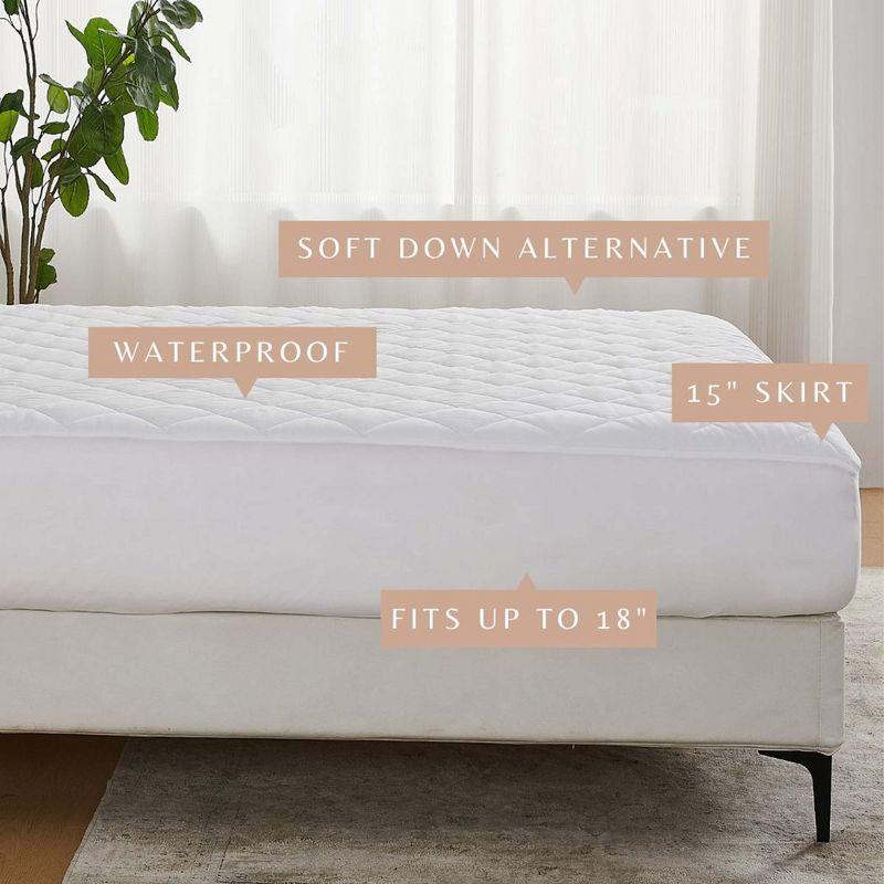 Down Alternative Waterproof Quilted Mattress Pad - Great Bay Home