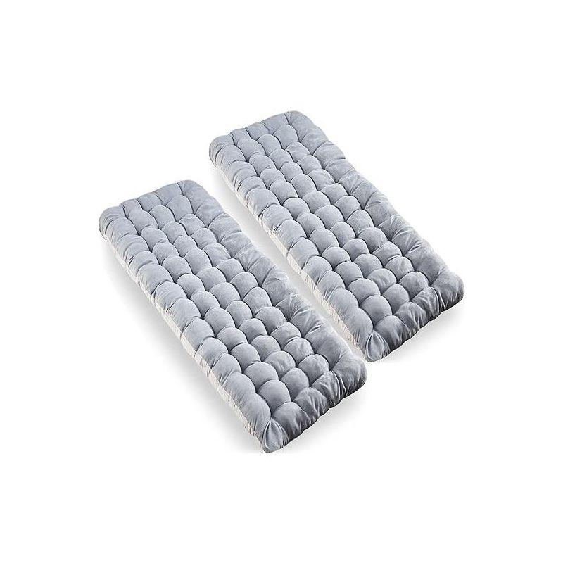 Zone Tech Outdoor Camping Cot Pads Mattress - Comfortable Thicker Cotton Sleeping Cot Lightweight Waterproof Bottom Pad Mattress Gray 2 Pack