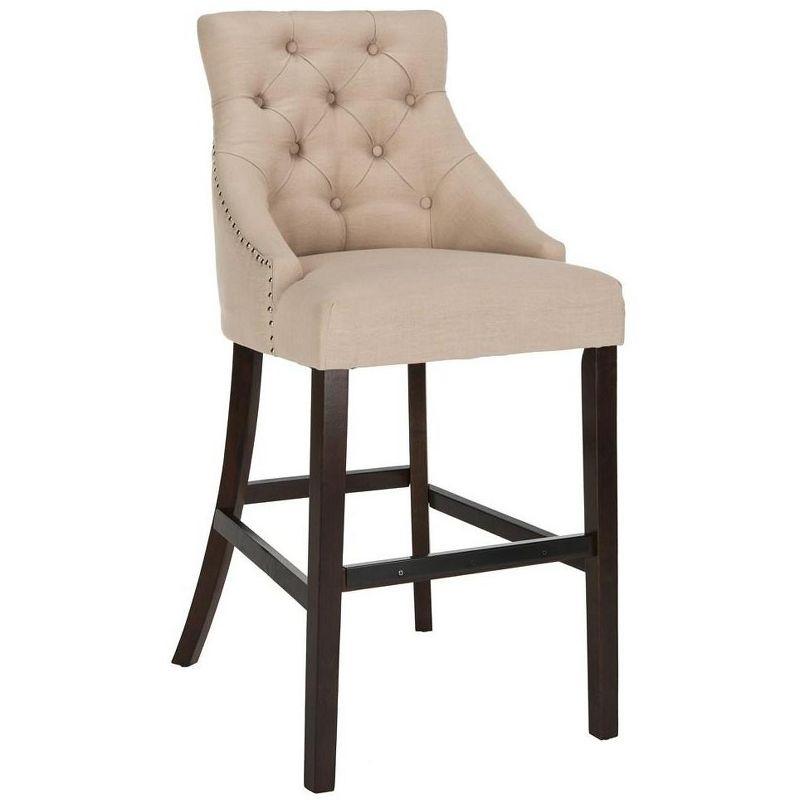 Eleni Tufted Wing Back Bar Stool (Set Of 2)  - Safavieh