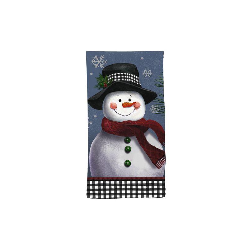 Briarwood Lane Winter Hand Towel 26x18 Smiling Snowman Hand For Winter Towel