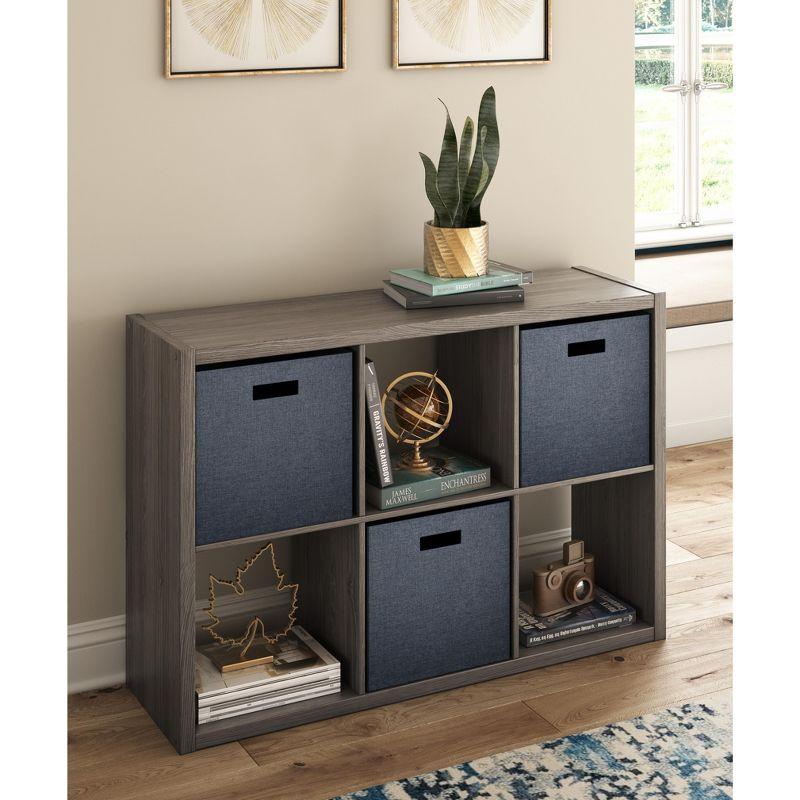 ClosetMaid 6 Cube Organizer Shelf in Graphite Gray Finish - ClosetMaid