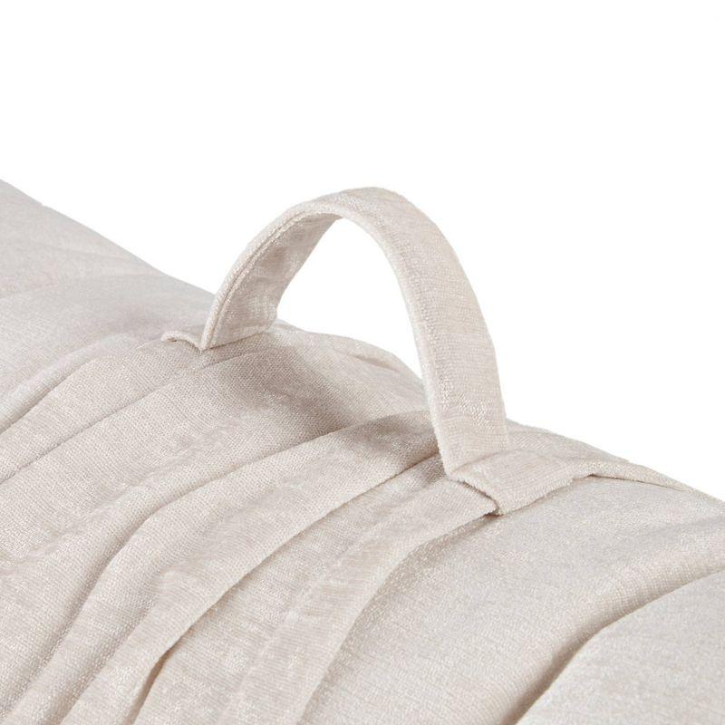 Ivory Chenille Tufted Lounge Floor Pillow Cushion