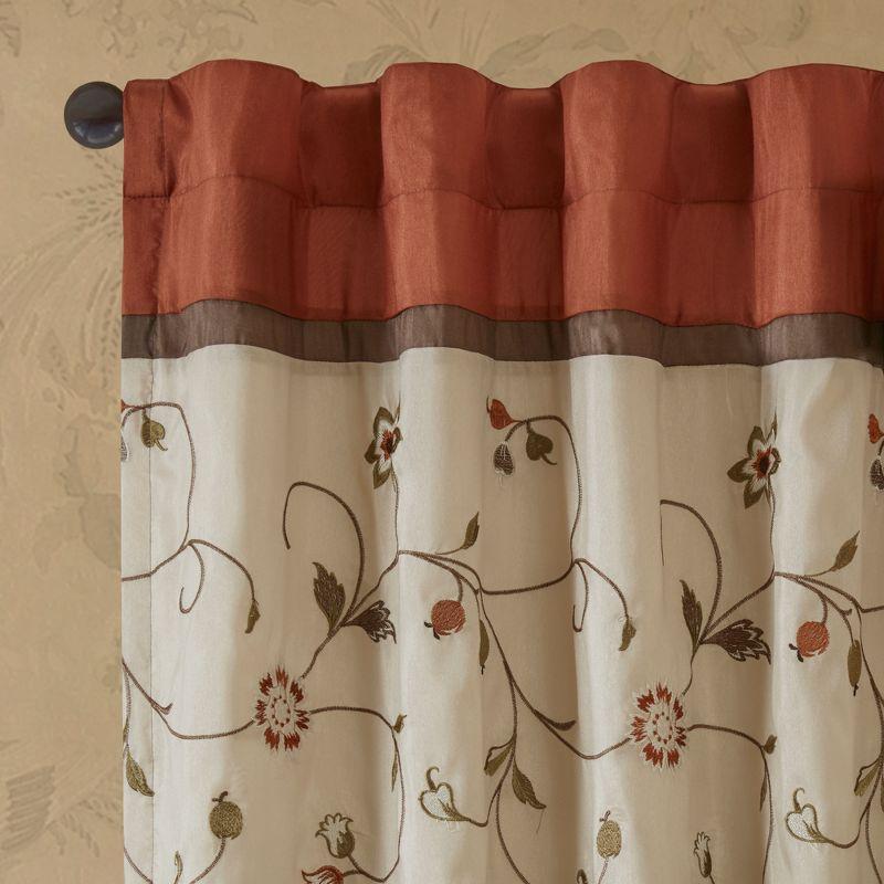 Madison Park Serene Embroidered Curtain Panel