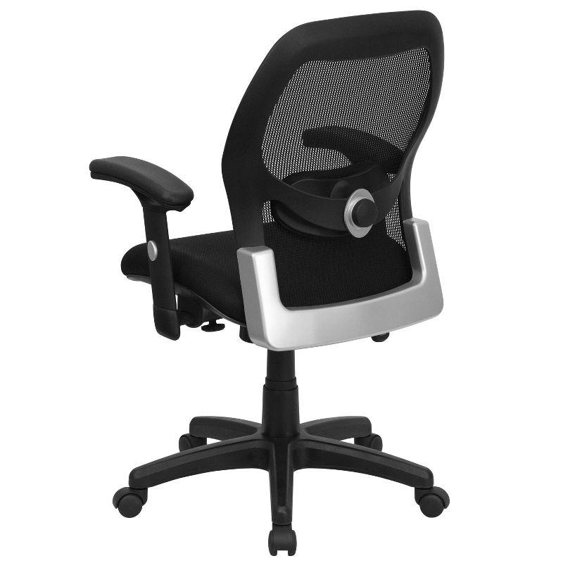 Mid-Back Black Super Mesh Executive Swivel Office Chair with Mesh Padded Seat - Belnick