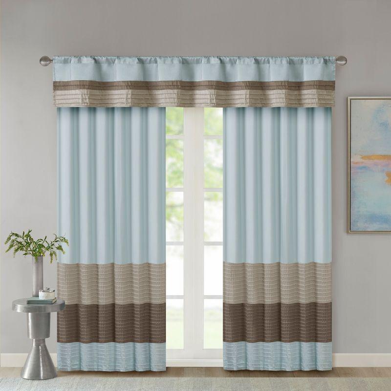 Madison Park Amherst Polyoni Pintuck Single Window Valance
