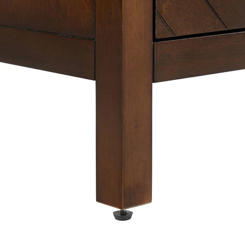 Darcy Dark Brown Medium Wood Accent Cabinet with Adjustable Shelving