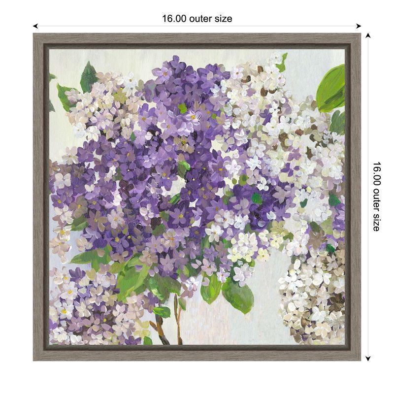 Purple and White Hydrangea Canvas Wall Art Print