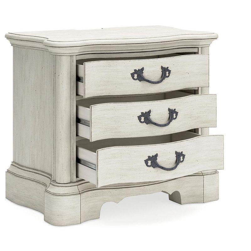 Signature Design by Ashley Arlendyne 3 Drawer Nightstand, Antique White