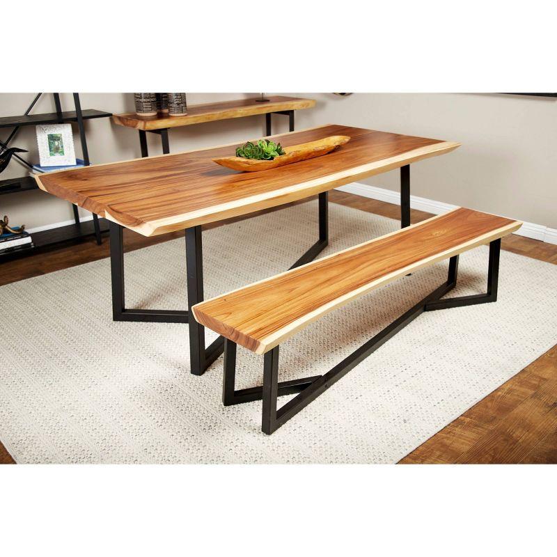 Contemporary Wood Dining Table Brown - Olivia & May: Sleek Design, Seats 6, Non-Extendable