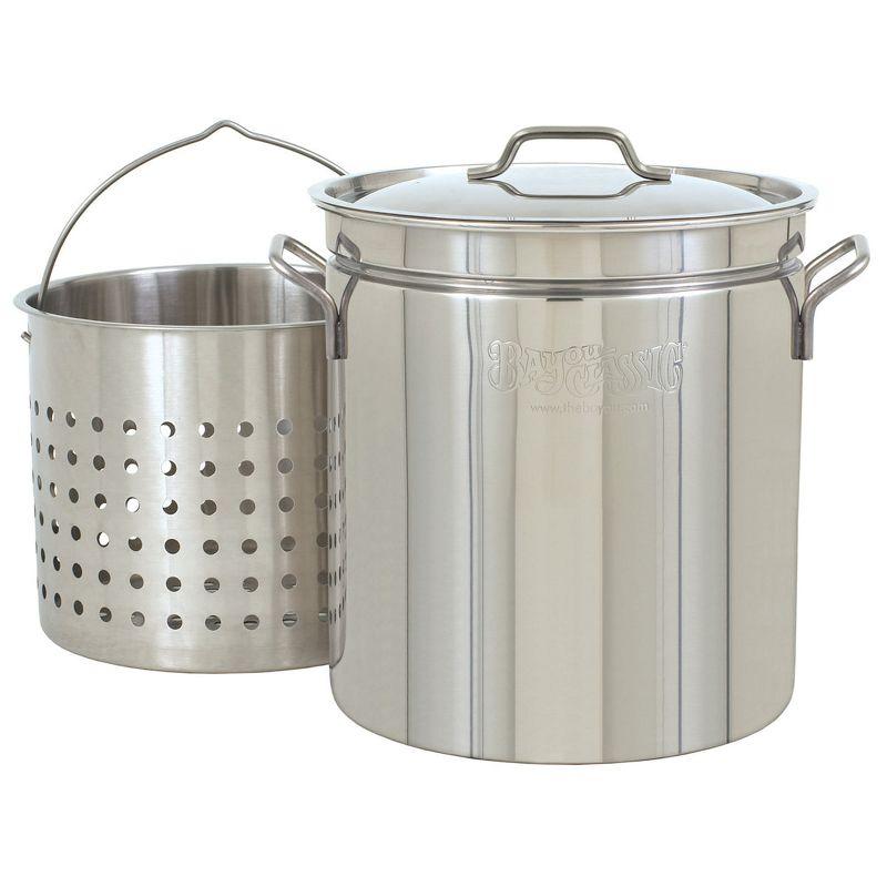 Bayou Classic 36-qt Stainless Stockpot with Basket
