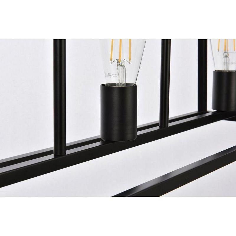 Elegant Lighting Voir 3 lights pendant in black