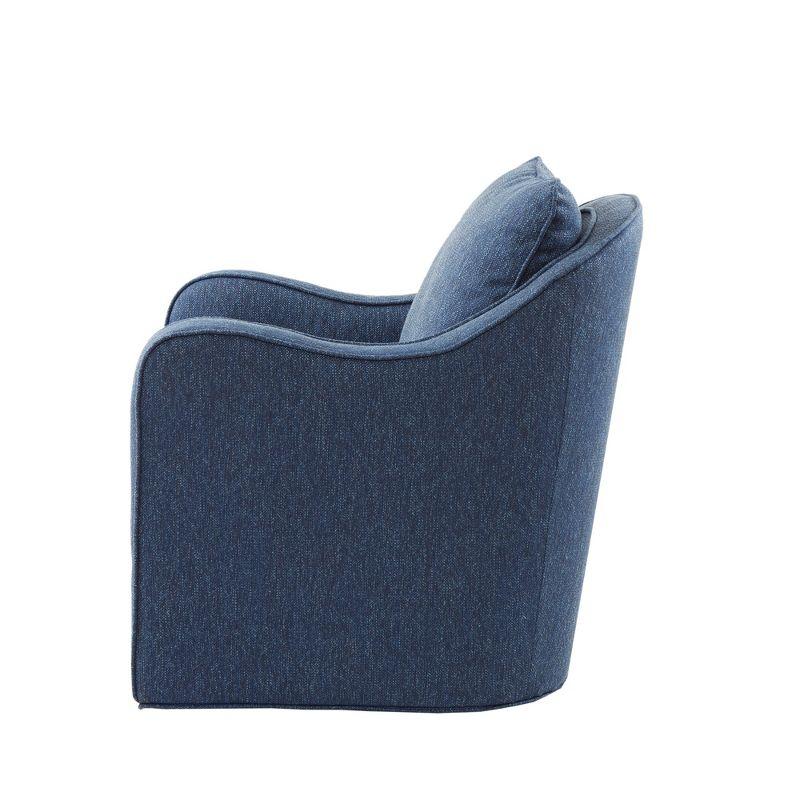 Mitchell Wide Seat Swivel Armchair Navy - Madison Park