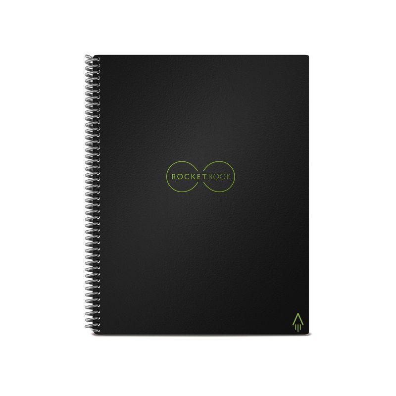 Core Smart Spiral Reusable Notebook Lined 32 Pages 8.5"x11" Letter Size Eco-Friendly Notebook - Rocketbook