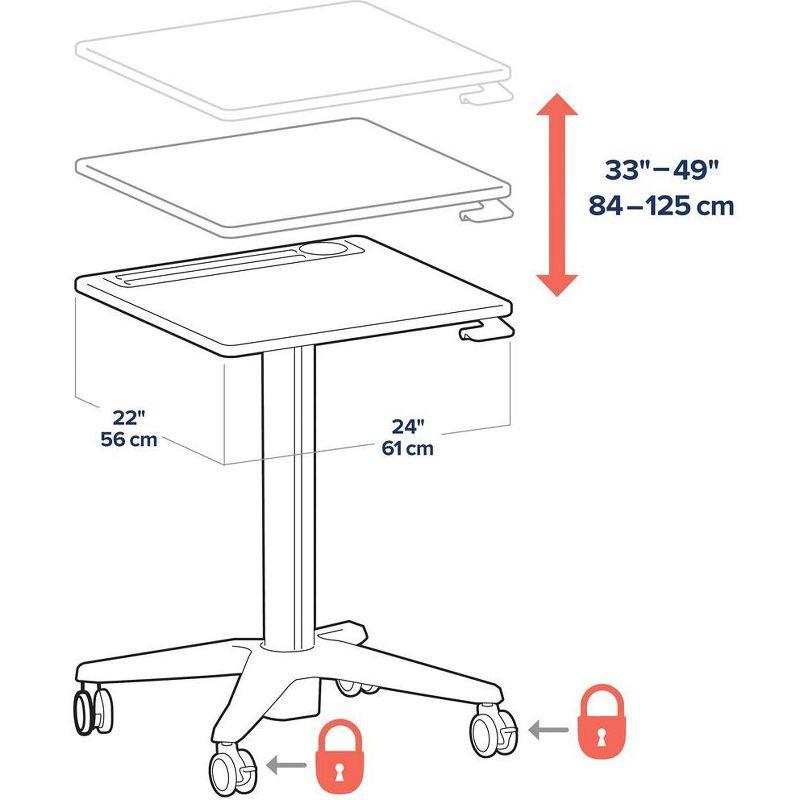 ErgoActive White Adjustable Standing Desk with Cup Holder