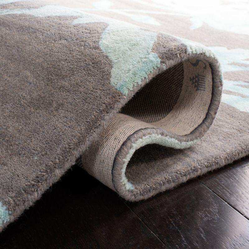 Dip Dye DDY716 Hand Tufted Runner Rug - Grey/Turquoise - 2'3"x10' - Safavieh.