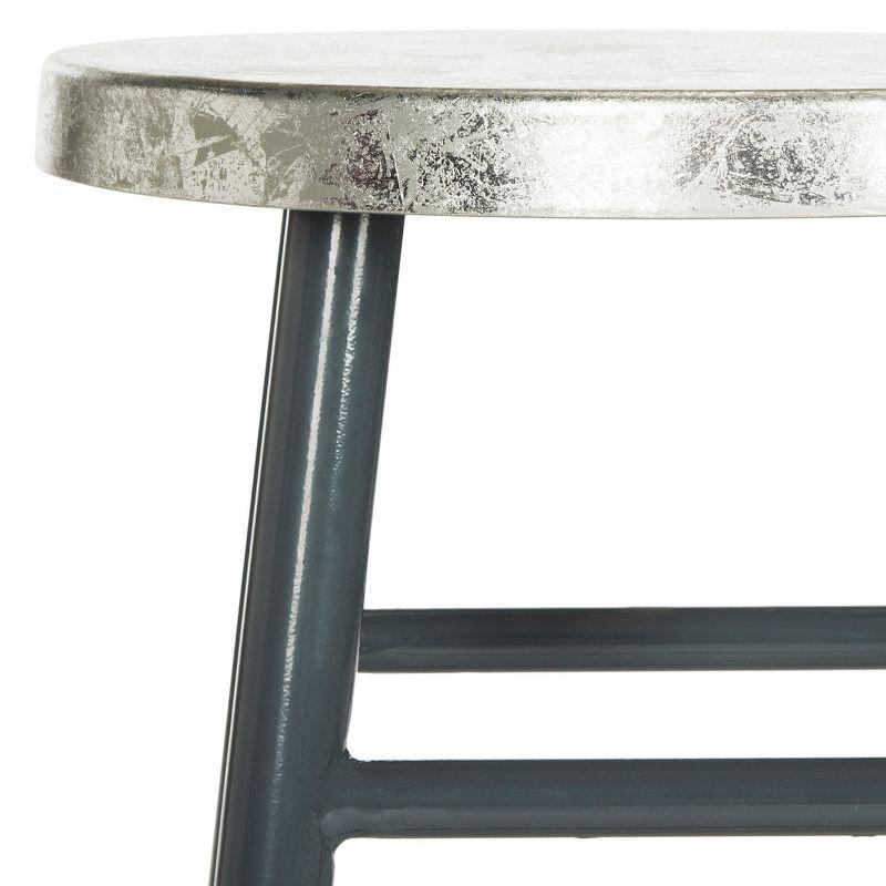 Kenzie Silver Dipped Counter Stool - FOX3211 - Grey/Silver - Safavieh Couture