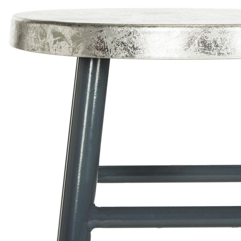 Kenzie Silver Dipped Counter Stool  - Safavieh