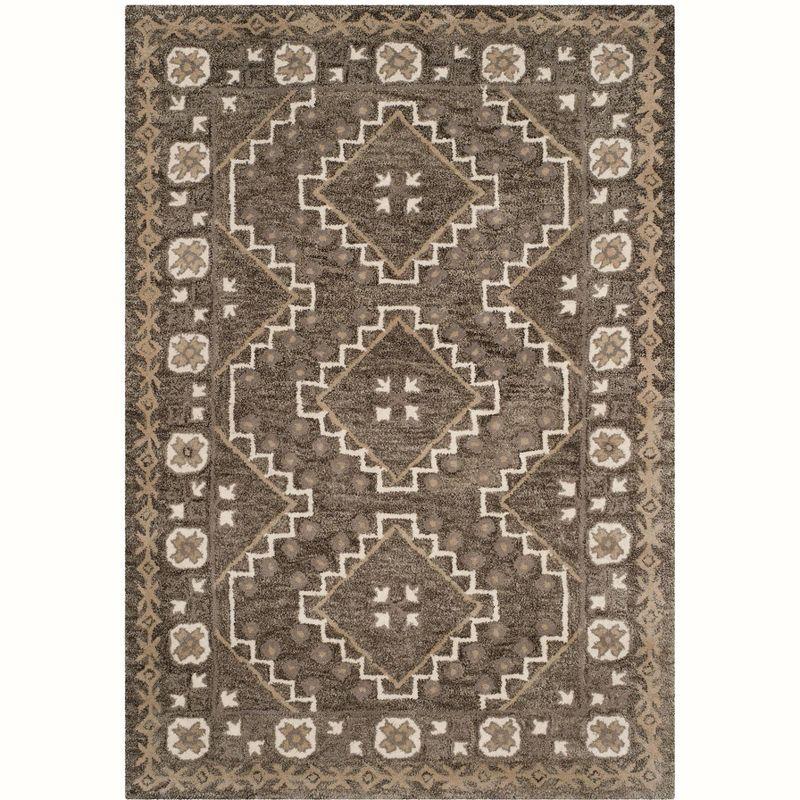Bella BEL672 Hand Tufted Area Rug - Brown/Taupe - 4'x6' - Safavieh.