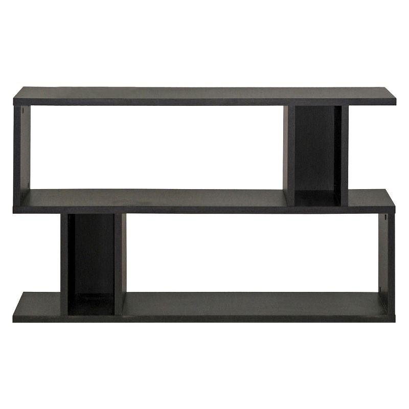 27.5" Goodwin 2 Level Modern Bookshelf Dark Brown - Baxton Studio