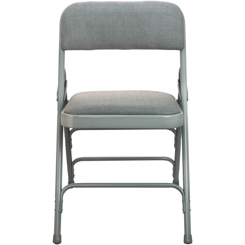 Flash Furniture Advantage Grey Padded Metal Folding Chair - Grey 1-in Fabric Seat