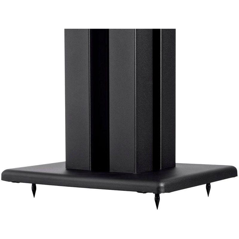 Monolith 24 Inch Speaker Stand (Each) - Black | Supports 75 lbs, Adjustable Spikes, Compatible With Bose, Polk, Sony, Yamaha, Pioneer and others