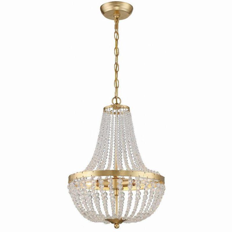 Crystorama Lighting Rylee 3 - Light Chandelier in  Antique Gold