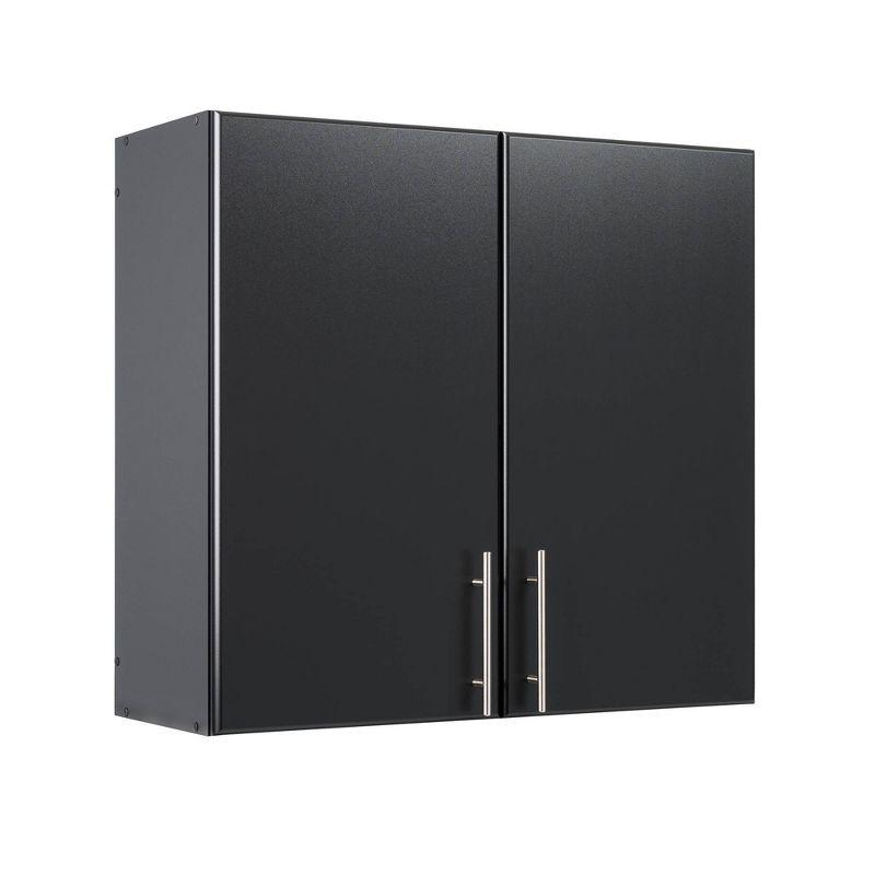 Black Adjustable Wall Mounted Storage Cabinet with Shelves