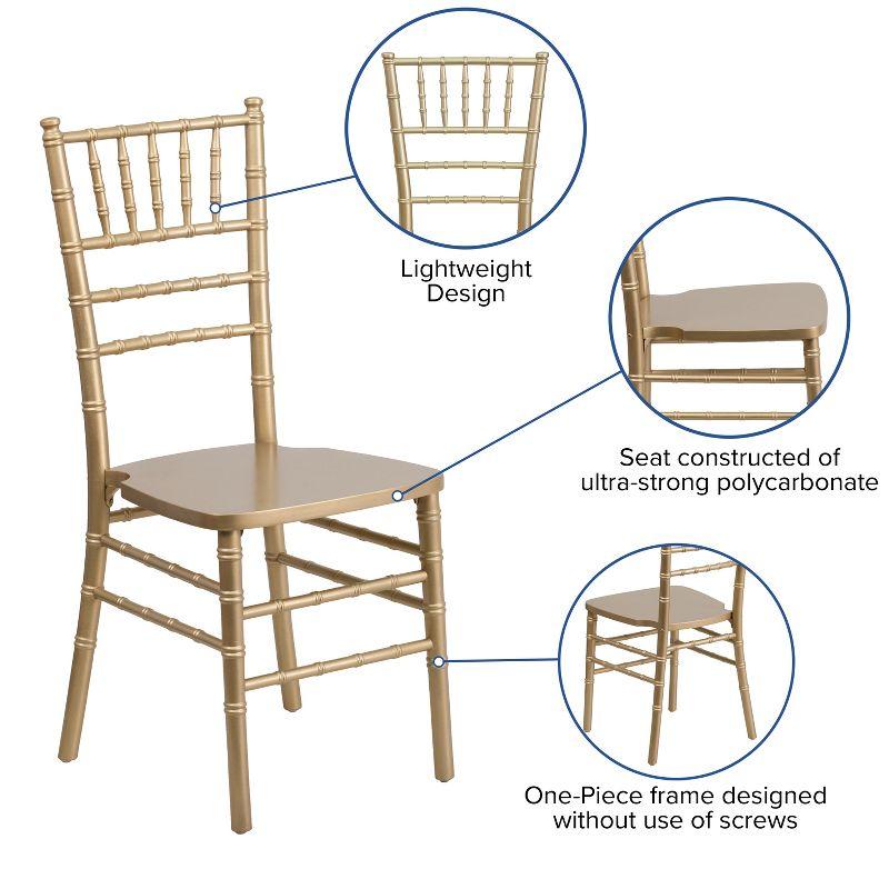 Elegant Gold Wood Chiavari Banquet Chair