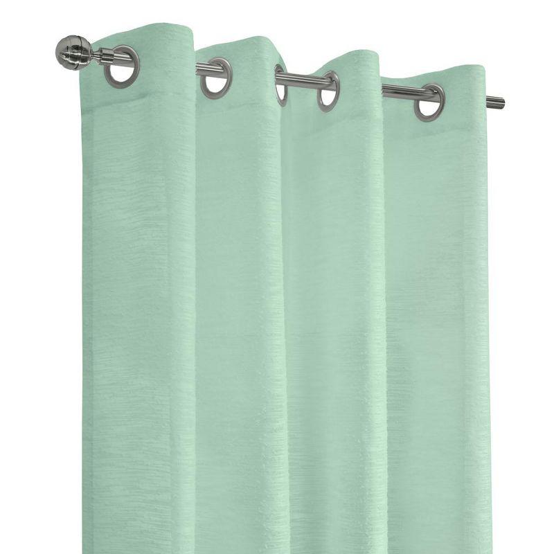 Habitat Boucle Sheer Premium Stylish and Functional Grommet Curtain Panel 52" x 108" Surf Spray