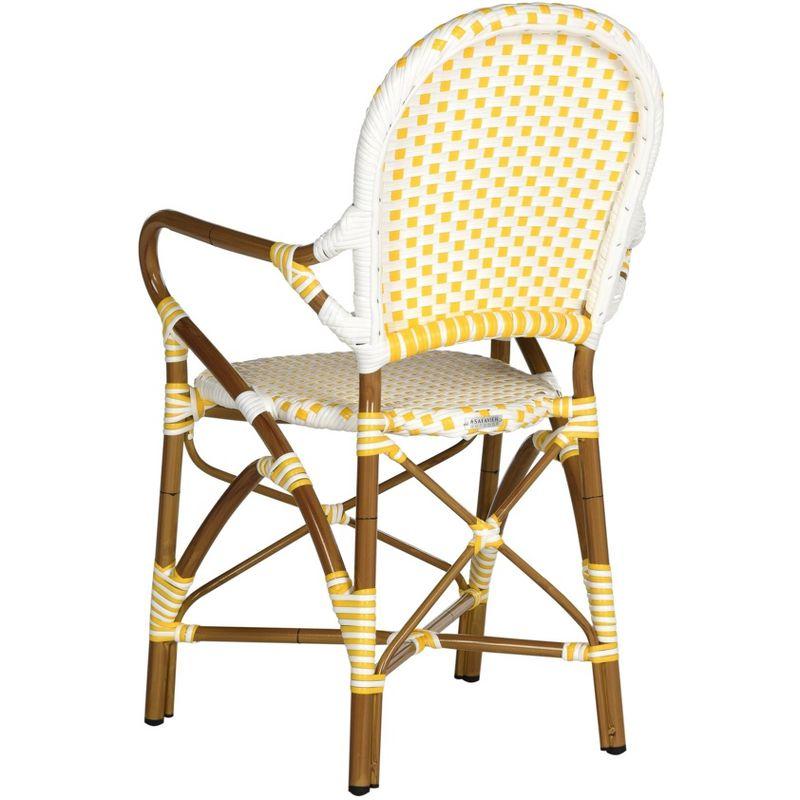 Hooper Arm Chair (Set Of 2) - Indoor/Outdoor - FOX5209 - Yellow/White - Safavieh