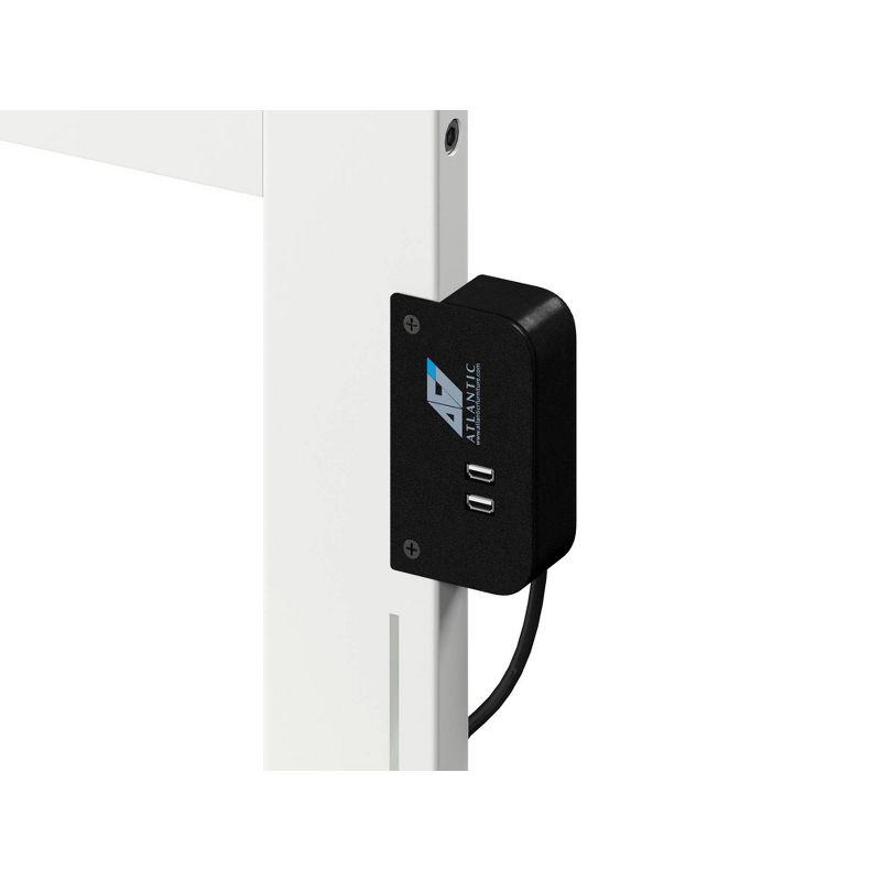 AFI Full Newport Bed with Open Footboard White: Kids' Platform with Bookcase Headboard, No Box Spring Needed