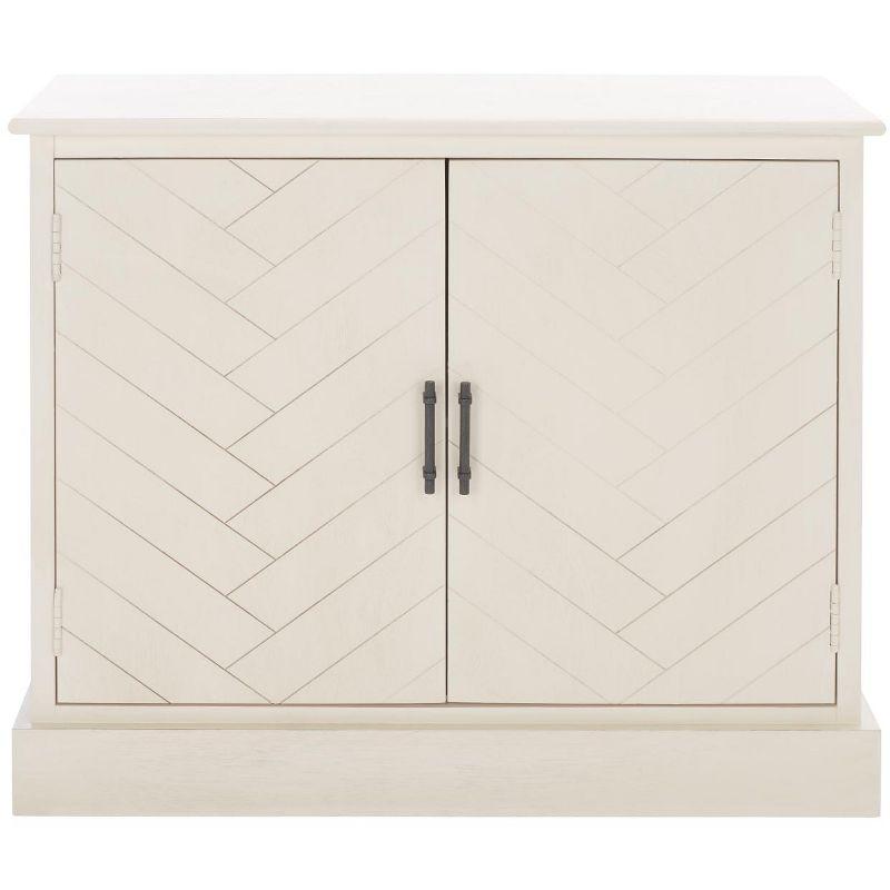 Peyton 2 Door Sideboard - Distressed White - Safavieh