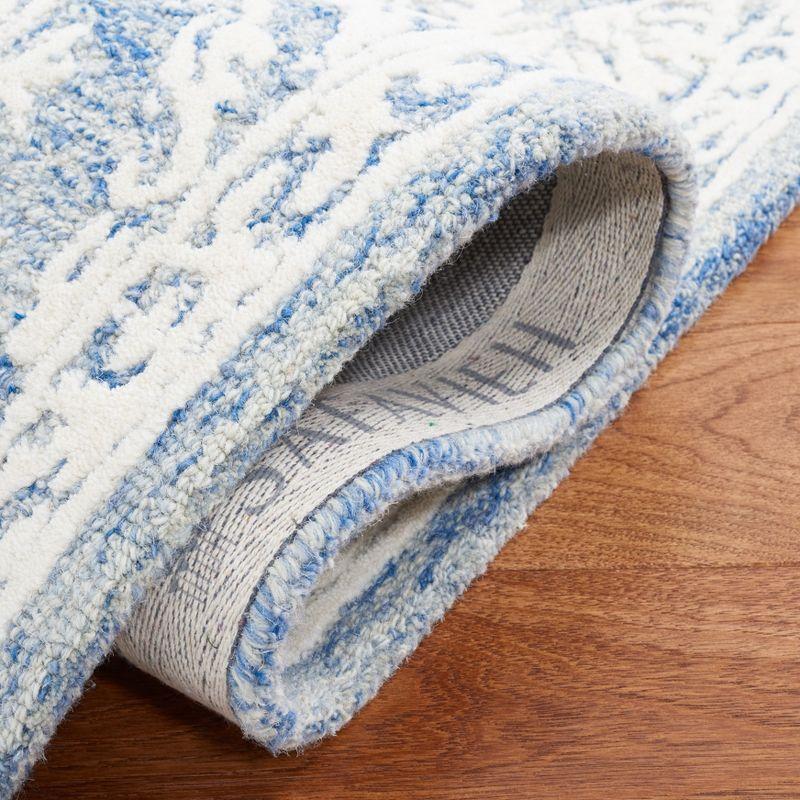 Metro MET865 Hand Tufted Indoor Area Rug - Blue/Ivory - 6'x6' - Safavieh