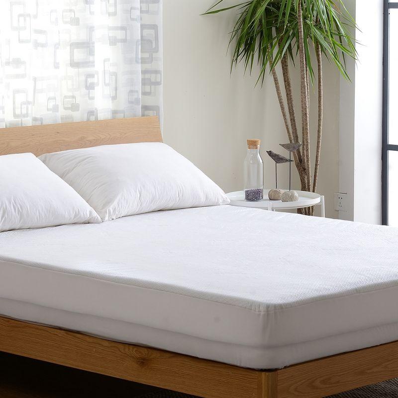 King Ultra Soft White Tencel Waterproof Mattress Protector