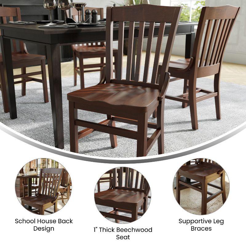 Flash Furniture HERCULES Series Finished School House Back Wooden Restaurant Chair