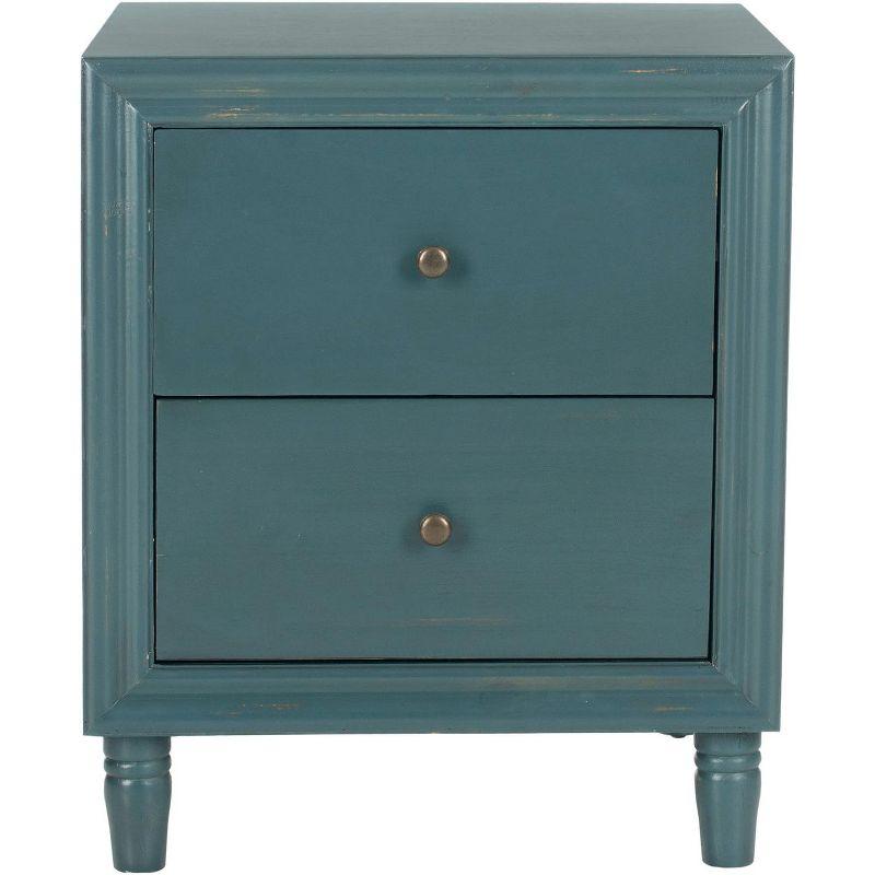 Blaise Nightstand with Storage - Dark Teal - Safavieh.