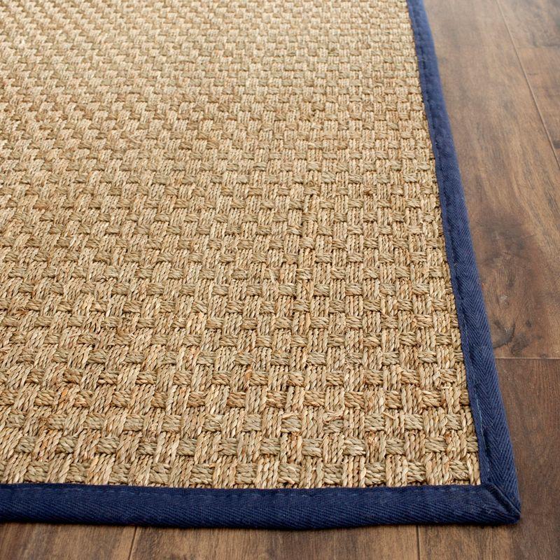 Natural Fiber NF114 Power Loomed Indoor Area Rug - Natural/Navy Blue - 6'x9' - Safavieh