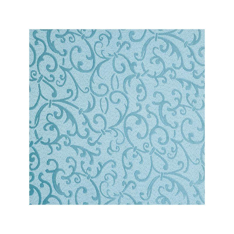 Collections Etc Insulated Scrolling Design Sheer Window Curtain Set with Tie Backs 54" x 63" Blue