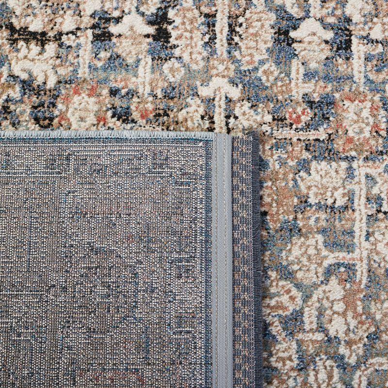 Vivaldi VIV546 Power Loomed Area Rug - Blue/Ivory - 6'7"x6'7" - Safavieh.