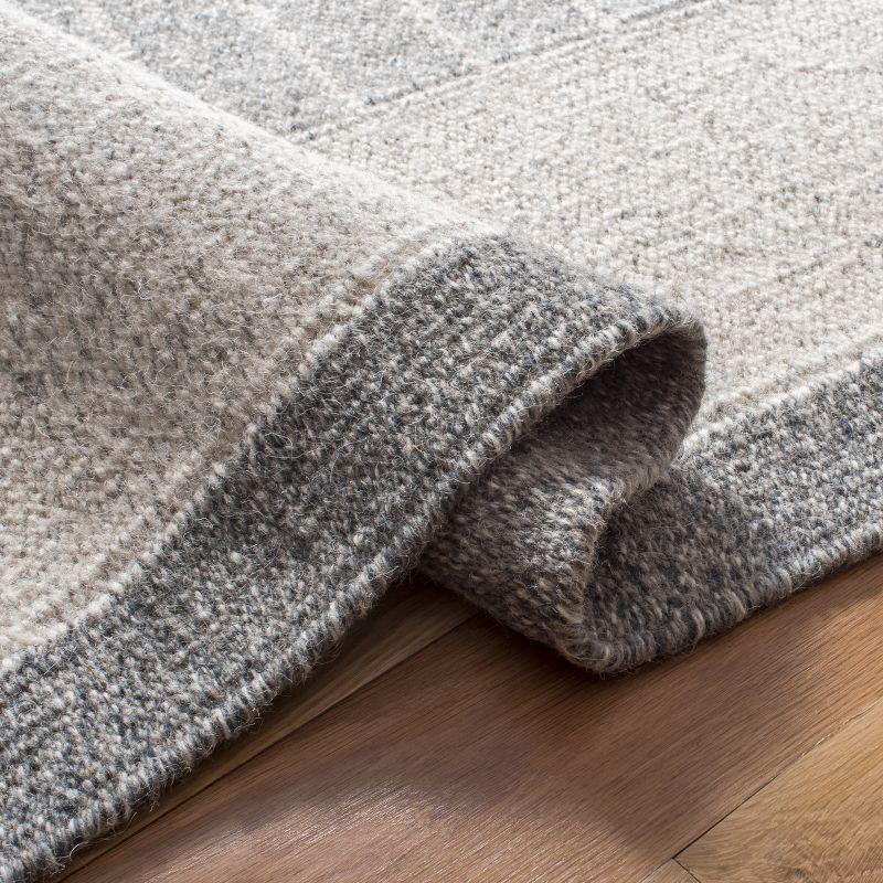 Kilim KLM155 FLAT WEAVE Accent Rug - Ivory/Grey - 3'x5' - Safavieh